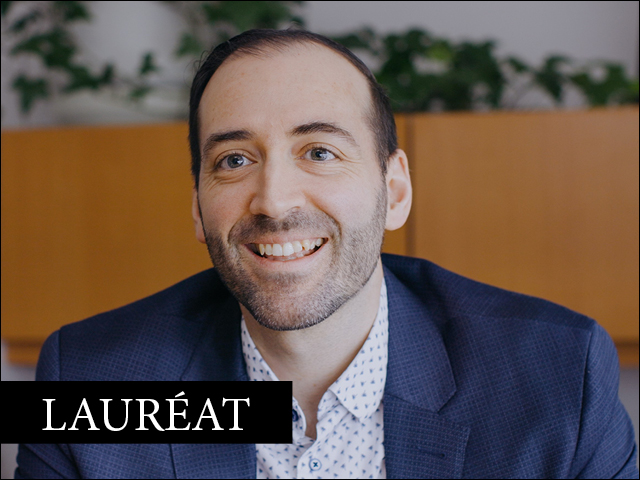 Photo de Mathieu Gagnon LAURÉAT